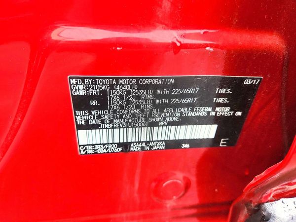 2017 TOYOTA RAV4 LE