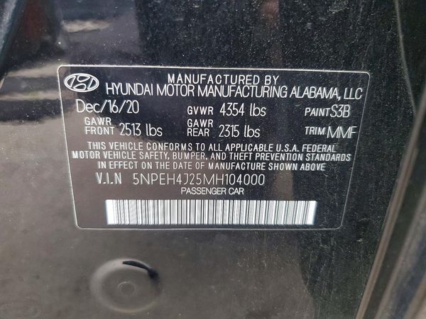 2021 HYUNDAI SONATA Limited