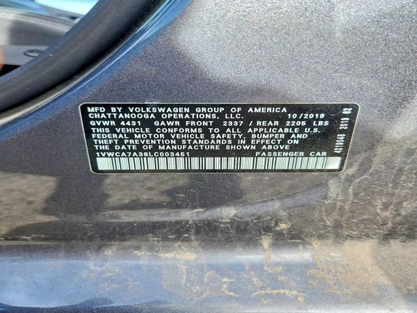 2020 VOLKSWAGEN PASSAT SEL