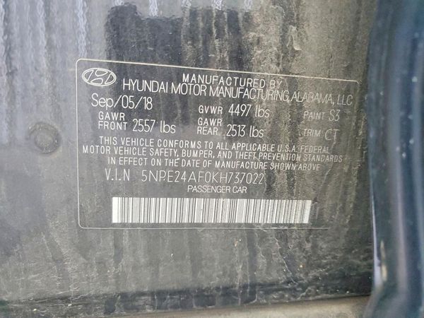 2019 HYUNDAI SONATA Eco Turbo, SE