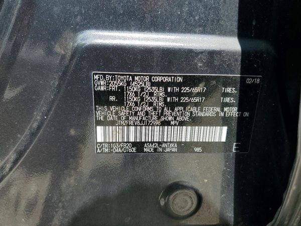 2018 TOYOTA RAV4 LE