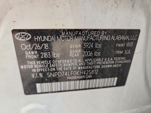 2019 HYUNDAI ELANTRA
