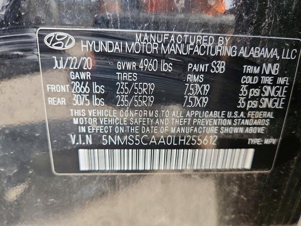 2020 HYUNDAI SANTA FE Limited