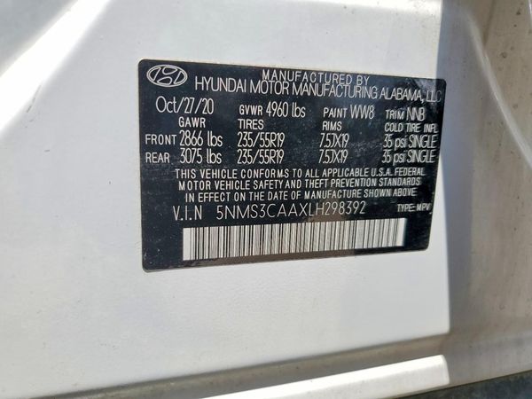 2020 HYUNDAI SANTA FE SEL
