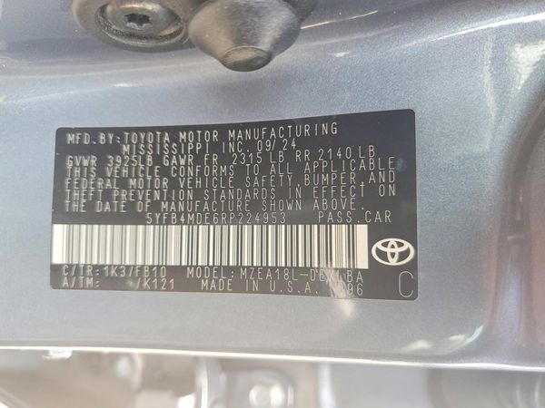 2024 TOYOTA COROLLA