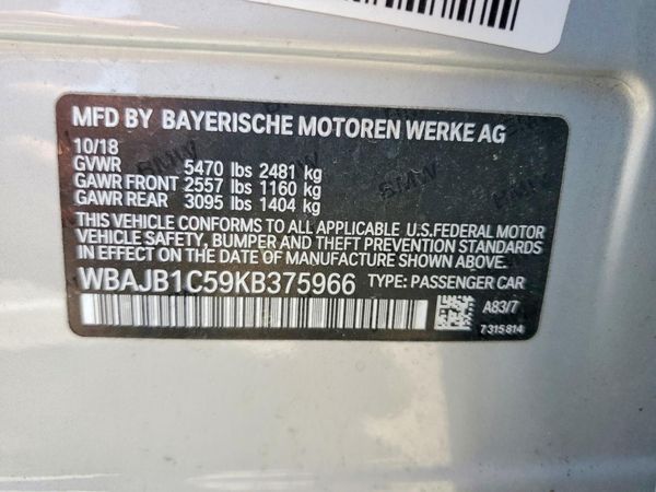 2019 BMW 530XE xDrive