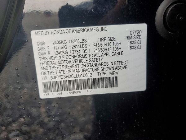 2020 ACURA MDX Base