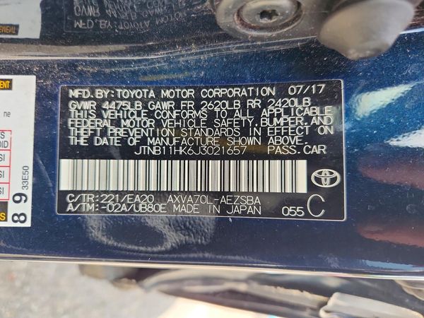 2018 TOYOTA CAMRY LE/SE/XLE/XSE