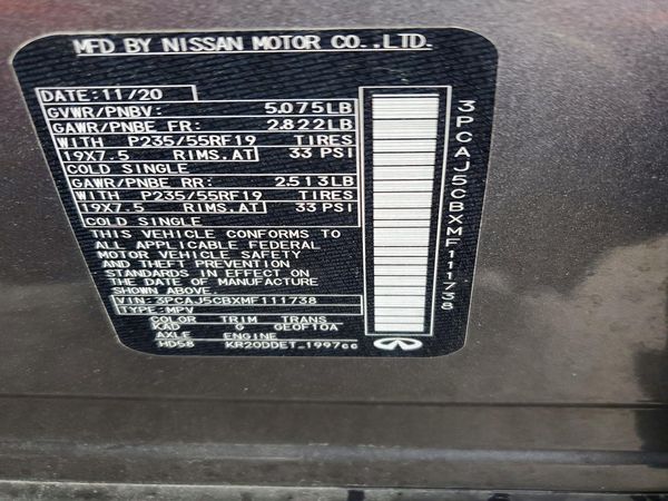 2021 INFINITI QX50 Essential