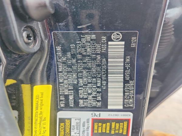 2014 TOYOTA CAMRY