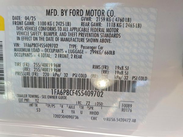 2025 FORD MUSTANG GT