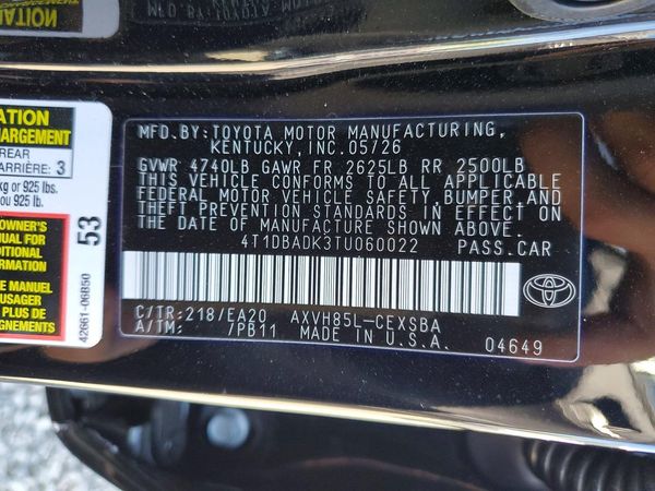 2026 TOYOTA CAMRY