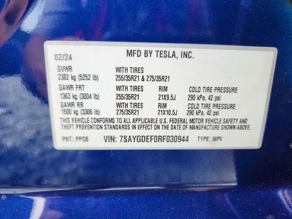 2024 TESLA MODEL Y