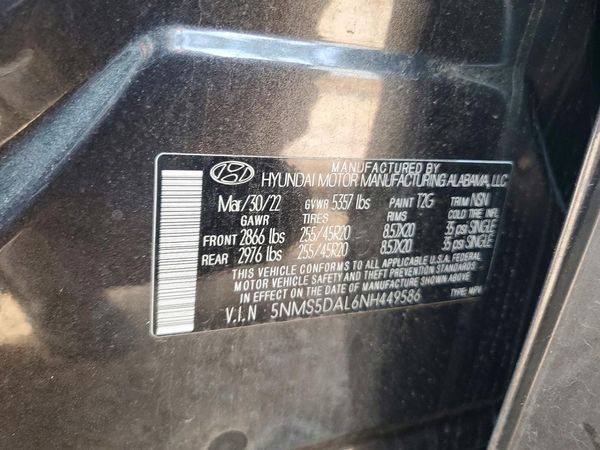 2022 HYUNDAI SANTA FE Calligraphy