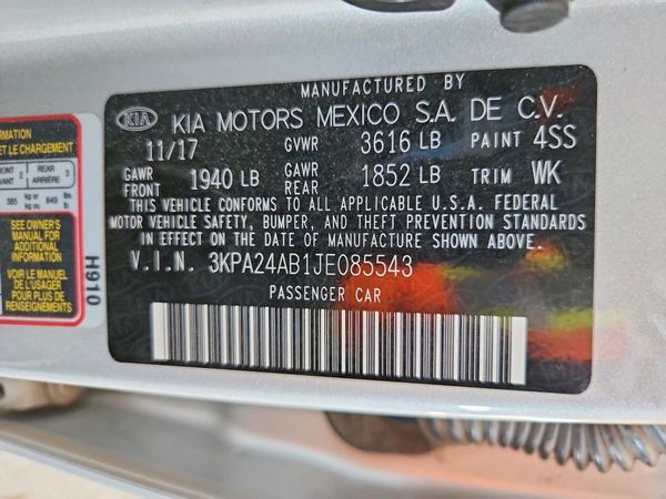 2018 KIA RIO LX, S