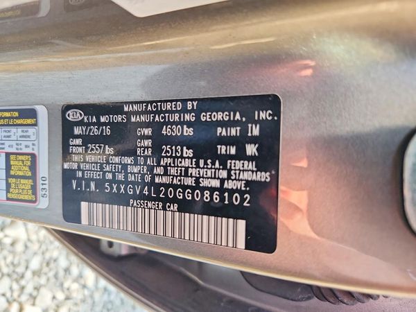 2016 KIA OPTIMA