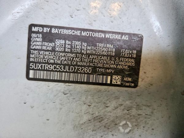 2018 BMW X3 sDrive30i