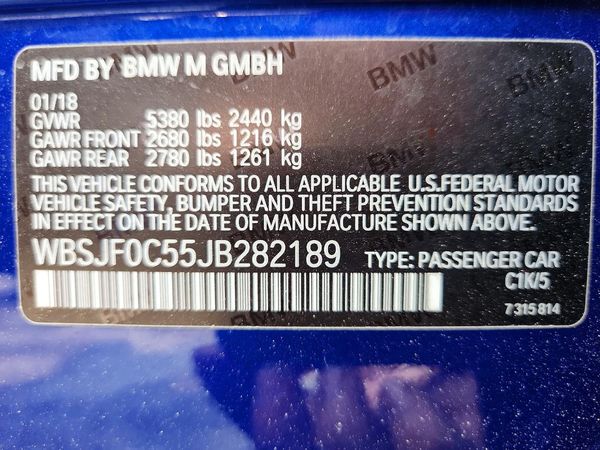 2018 BMW M5