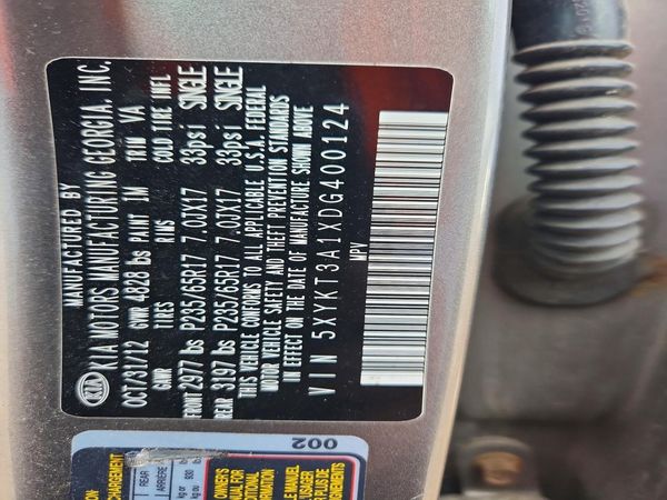 2013 KIA SORENTO Base / LX