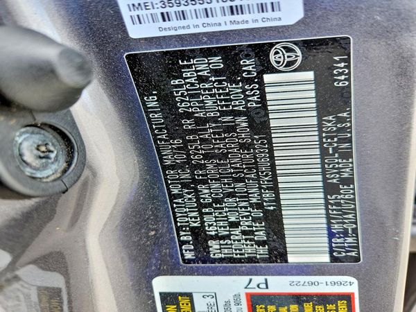 2017 TOYOTA CAMRY