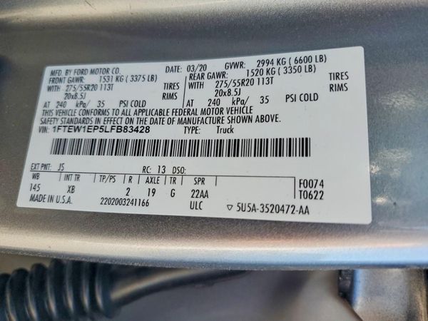 2020 FORD F150