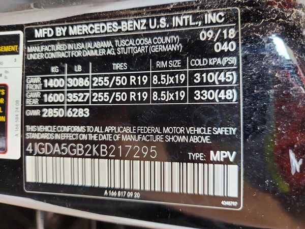 2019 MERCEDES-BENZ GLE GLE400