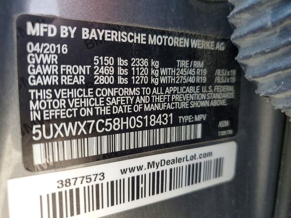 2017 BMW X3 xDrive35i