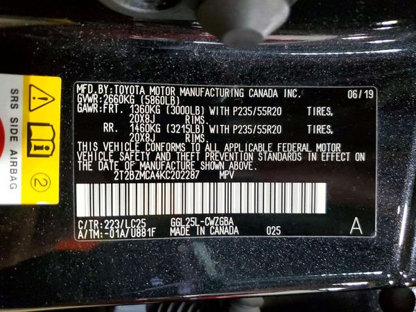 2019 LEXUS RX 350 350 Standard
