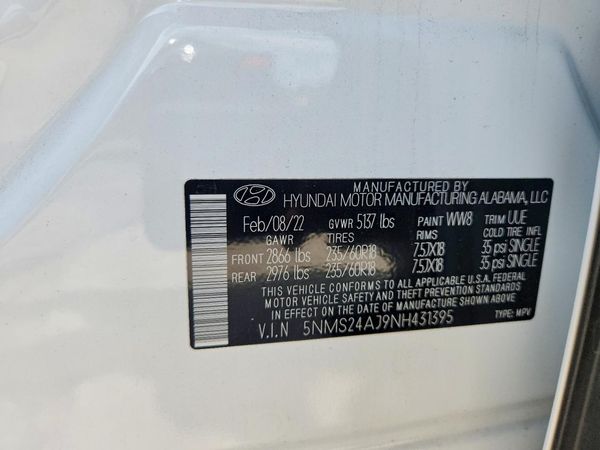 2022 HYUNDAI SANTA FE SEL