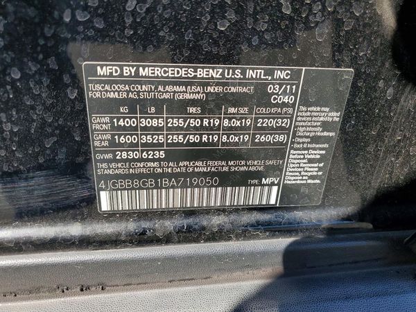 2011 MERCEDES-BENZ ML ML350 4-MATIC