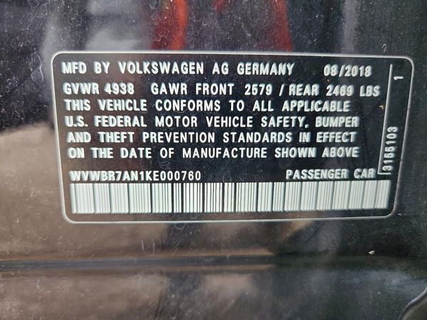 2019 VOLKSWAGEN ARTEON