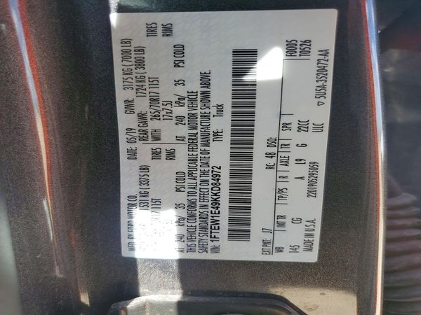 2019 FORD F150