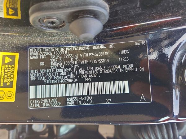 2016 TOYOTA HIGHLANDER Base/Hybrid