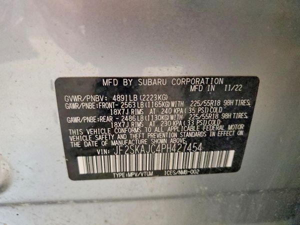 2023 SUBARU FORESTER Sport ES, HK, SMART