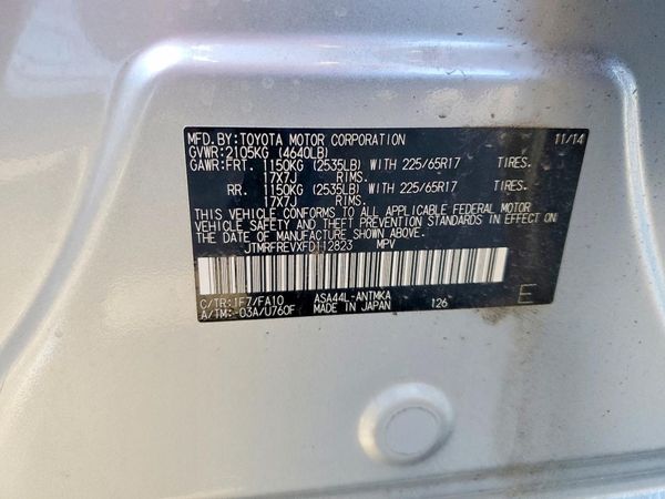 2015 TOYOTA RAV4 XLE (M Grade)