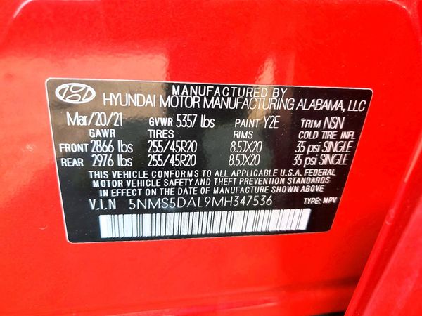 2021 HYUNDAI SANTA FE Calligraphy