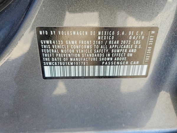 2019 VOLKSWAGEN JETTA S, SE, R-Line