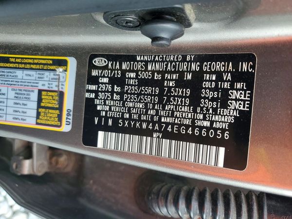 2014 KIA SORENTO SX