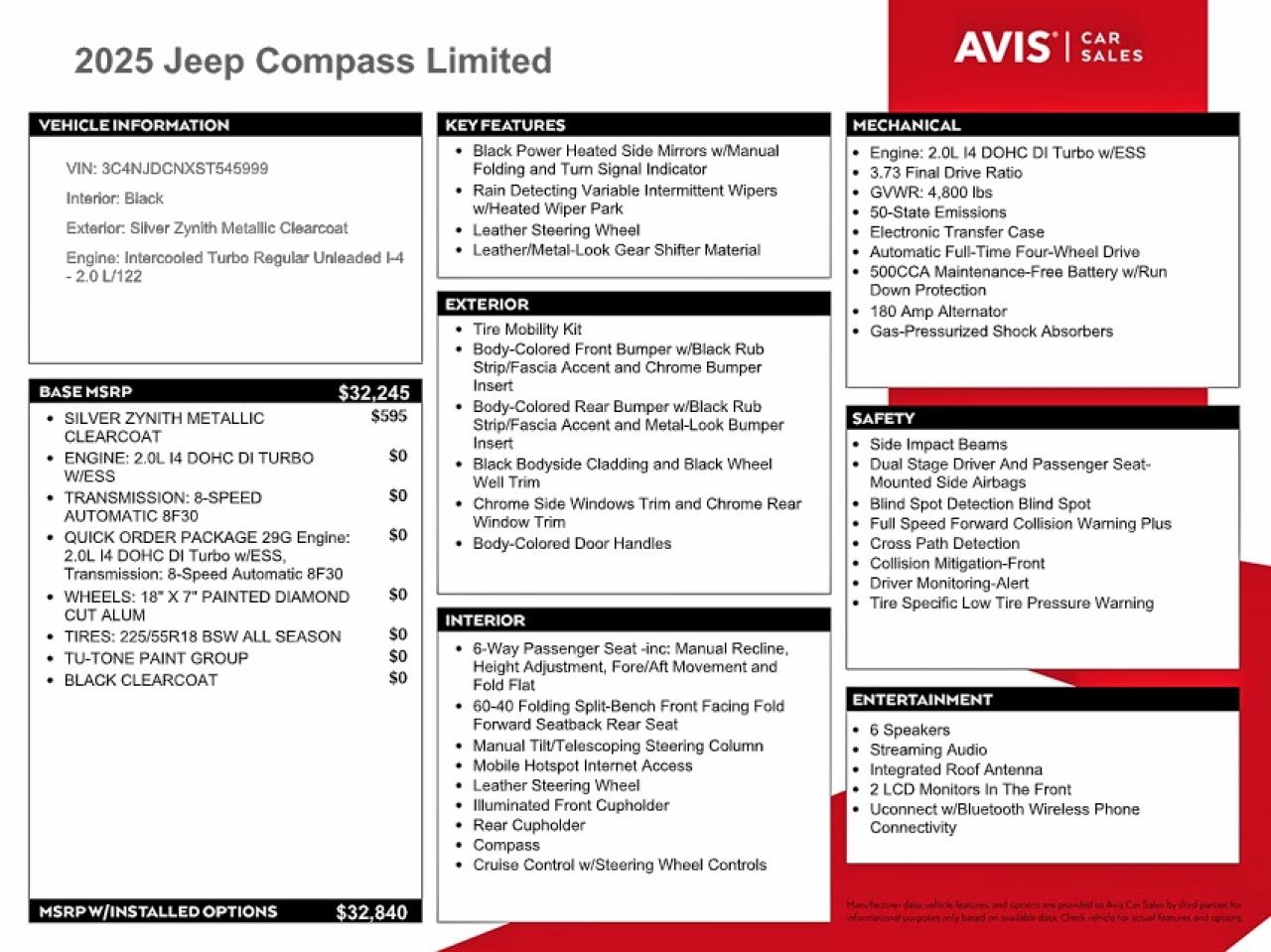 2025 JEEP COMPASS Limited