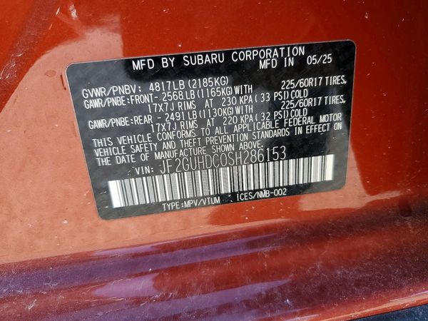 2025 SUBARU CROSSTREK Premium — VINS