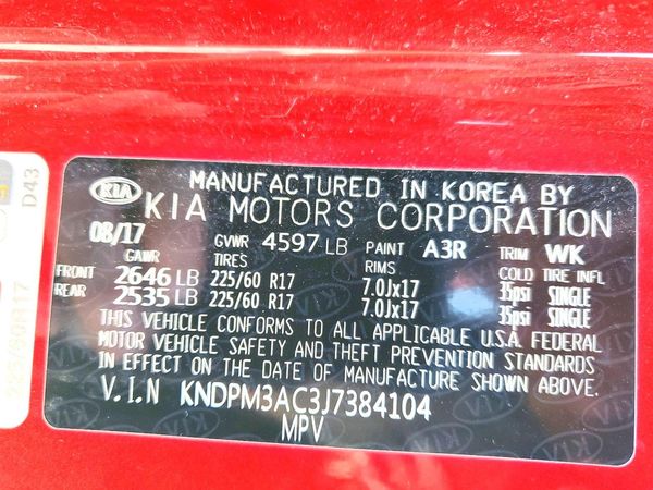 2018 KIA SPORTAGE QL