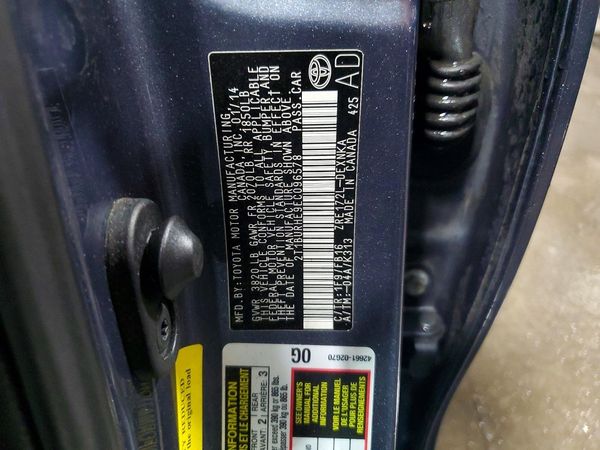 2014 TOYOTA COROLLA L/LE
