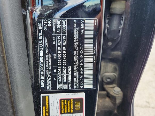 2015 MERCEDES-BENZ ML ML350