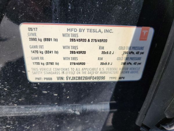 2017 TESLA MODEL X