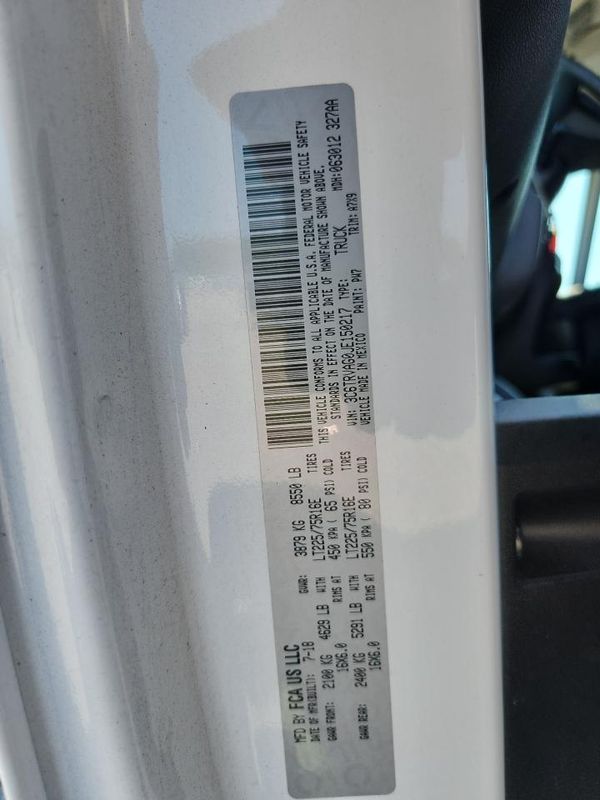 2018 RAM PROMASTER 1500