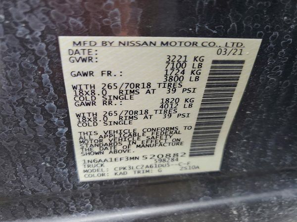2021 NISSAN TITAN Crew Cab