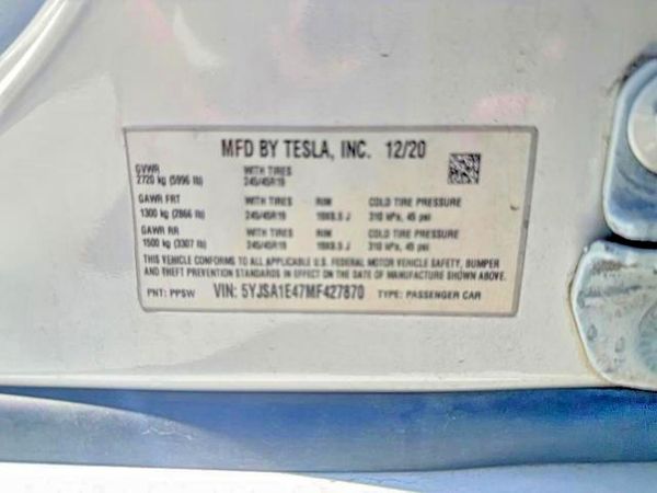 2021 TESLA MODEL S