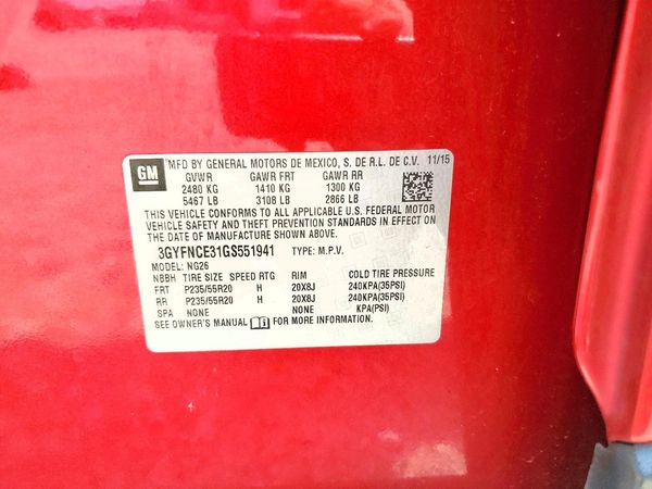 2016 CADILLAC SRX Performance