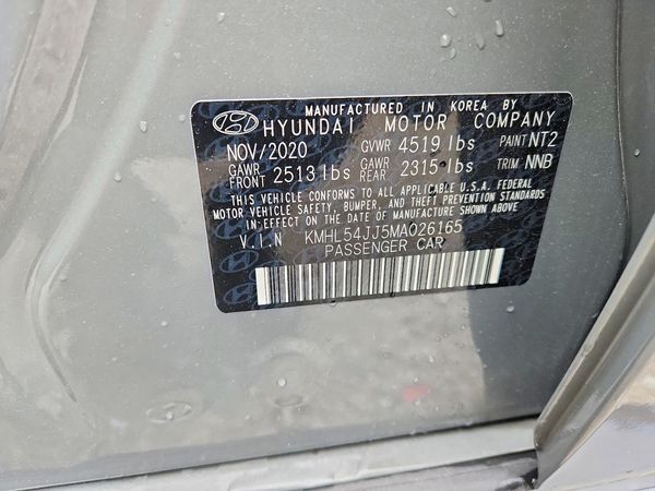 2021 HYUNDAI SONATA HYBRID