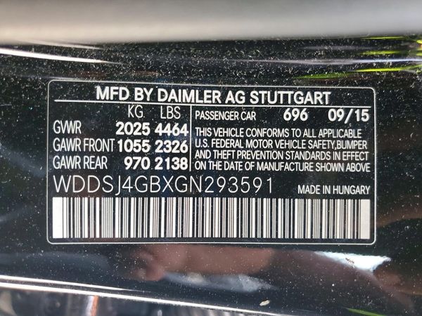 2016 MERCEDES-BENZ CLA CLA250-4M